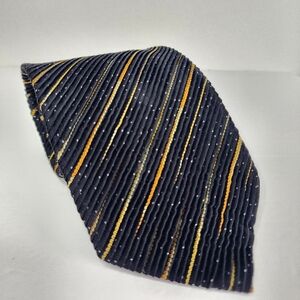 Striped Black and Orange Men's Tie